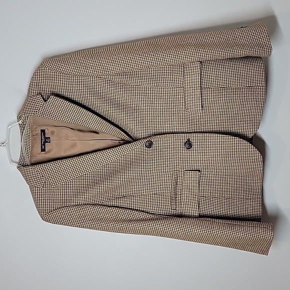 Brooks Brothers Jackets & Blazers - 346 Brooks Brothers Herringbone Elbow Patch Wool Blazer Brown